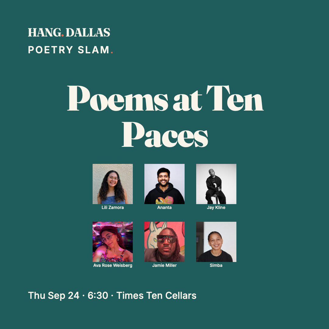 Poster for Poems at Ten Paces