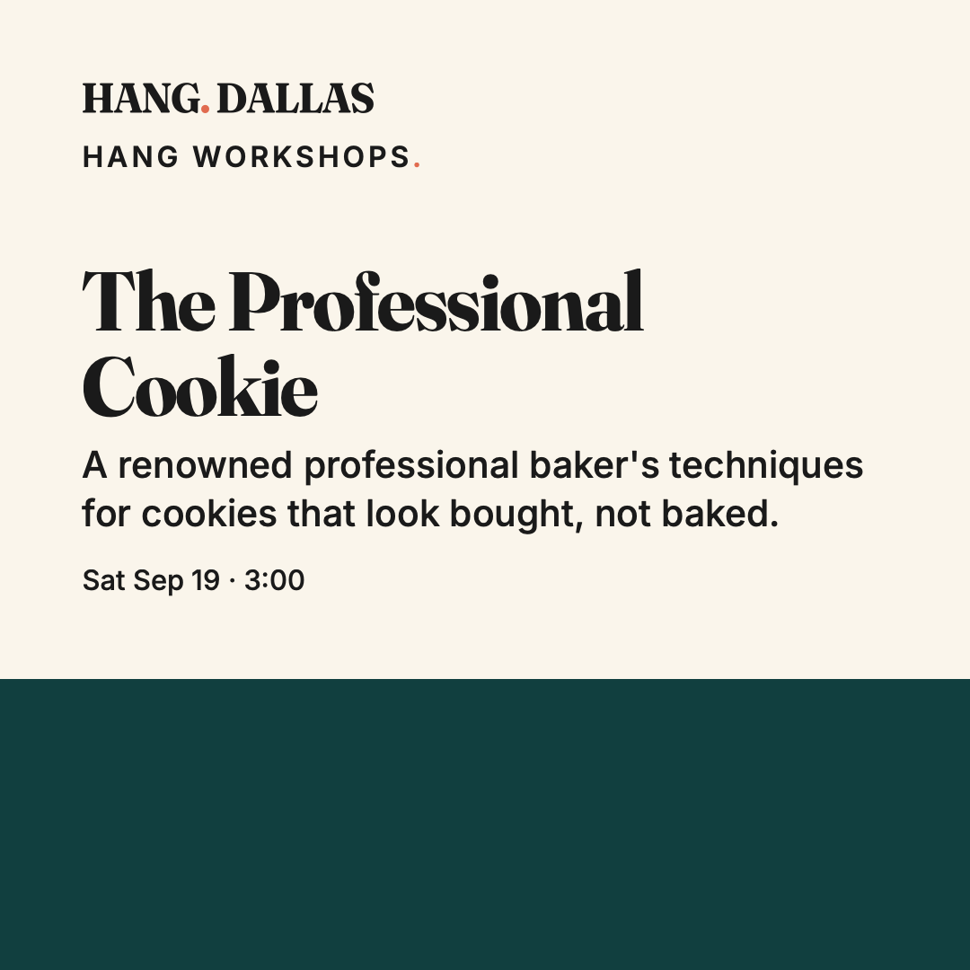 Poster for A renowned professional baker's techniques for cookies that look bought, not baked.